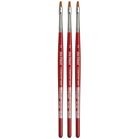 Da Vinci COSMOTOP-SPIN Silk painting Brush, Synthetic, Watercolor, Flat, Size 2, 3PK VA-5880_2