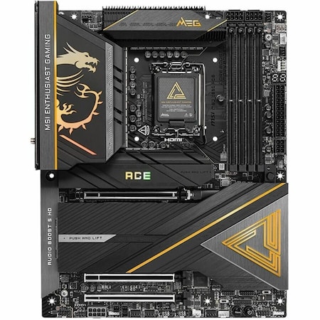 Msi MEG Z890 ACE ATX Motherboard LGA 1851 for Intel Core Ultra series 2 CPU with DDR5 RAM supports Z890ACE
