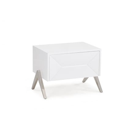 Homeroots 19" Wood One Drawer Nightstand 473012
