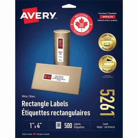 Avery Easy Peel Address Labels, PK500 05261