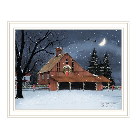 Homeroots Night Before Christmas White Framed Wall Art 572020