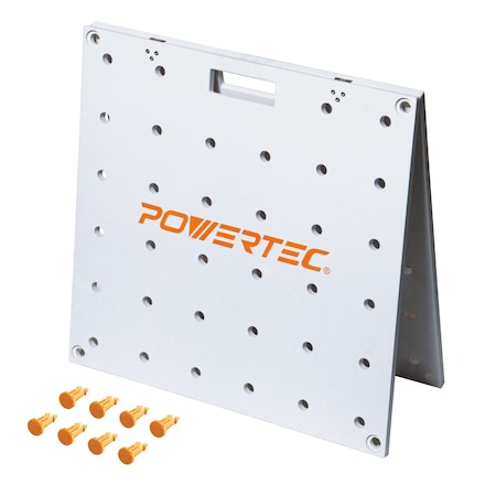Powertec Arachni-Flex 24in x 48in Waterproof PVC Foldable Tabletop w/ Dog Holes & Quick-Insert Locks 72189