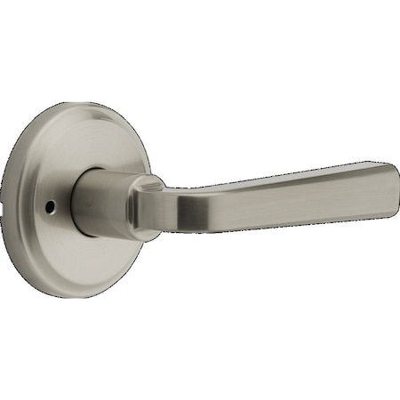Kwikset Trafford Lever Privacy Door Lock with 6AL Latch and RCS Strike Satin Nickel Finish 730TDL-15