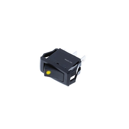 Switch Components Mid-Size Rocker, 4P SPST OFF-ON, Amber LED RG2-1A-DC-1-AL