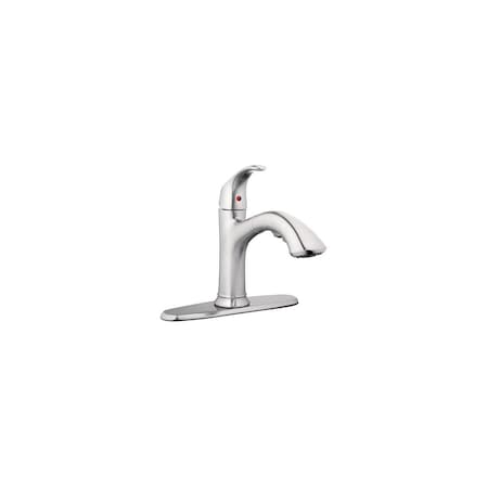 Homepointe Kitchen Faucet With Pull-Out Spray, Single Loop Handle, Brushed Nickel 242108