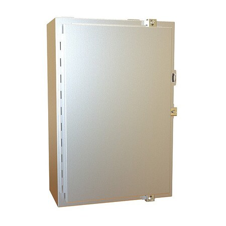Hammond Clamps Electrical Enclosure, 24 in H, 8 in D, 16 in W, 12, 13, 3R, 4, 4X, Stainless Steel 1418N4SSH8