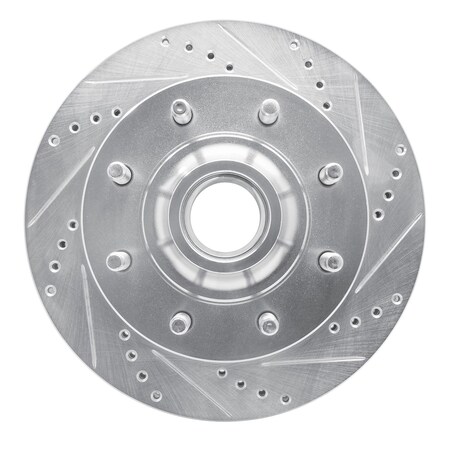 Dynamic Friction Co DFC Brake Rotor - Drilled and Slotted - Silver 631-54163R