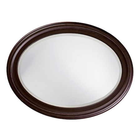 Homeroots 33" Bronze Oval Framed Accent Mirror 383721