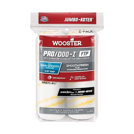 Wooster COVER PAINT ROLLER 4-1/2IN Pair White RR371-4 1/2