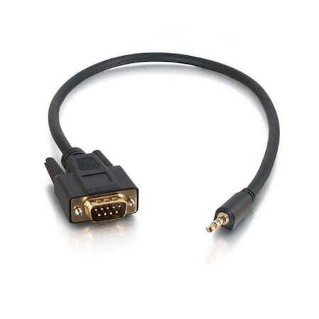 Fasttrack 1.5 ft. Velocity DB9 Male to 3.5 mm Male Serial RS232 Adapter Cable, Black FA260704