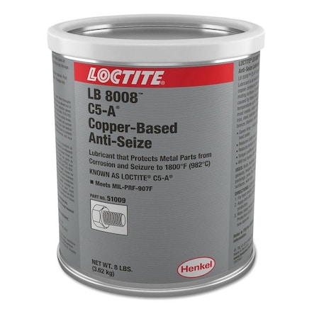 Loctite Anti-Seize, 8 lb, Copper Base, 1796 Degrees F Max Op Temp LOC51009