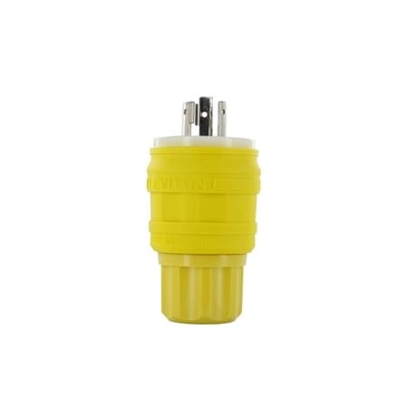 Leviton Industrial Grade Wetguard Plug 20 Amp, 250 Volt 26W48