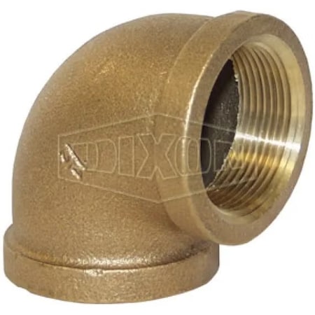 Dixon 90Deg Pipe Elbow, 1 in Nominal, FNPT End Style, 125 lb, Brass EL90100B