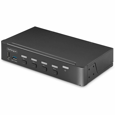 Startech.Com 4-PORT DISPLAYPORT KVM SWITCH, SINGLE 4K 60HZ MONITOR, 6X USB PORTS, PUSH-BUTTON P4AD122-KVM-SWITCH