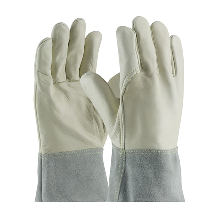 Pip Regular Top Grain Cowhide Leather TIG/MIG Welder's Glove with Kevlar Stitching, Band Top Cuff, 12PK 75-2022/XL