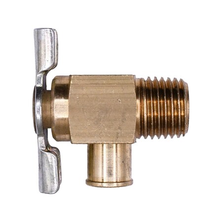Auveco Brass Angle Bib Drain Cock 1/4in Pipe, 5PK 374