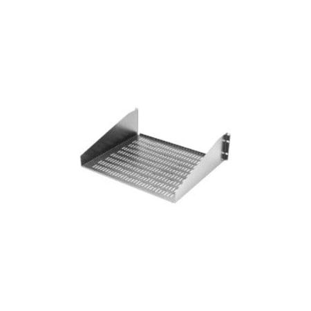 Bud Industries 19" Vented Relay Rack Equipment Shelf (20" Deep), Black SA-1753-BT