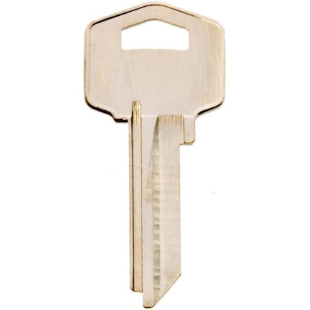 Hy-Ko Key Blank, Brass, Nickel, For: Harloc/Tesa Cabinet, House Locks and Padlocks 11010HR2