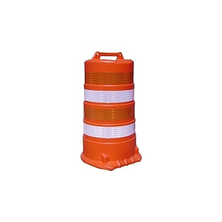 Traffix Devices/Vizcon TrafficBarrel, Polyethylene, 36inH, Orange 18044-HD-EG-NB