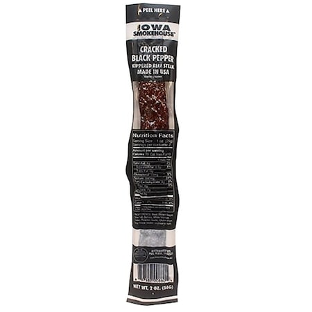 Iowa Smokehouse STICK BEEF KPRD BLK PEPPER 2OZ IS-2KBP