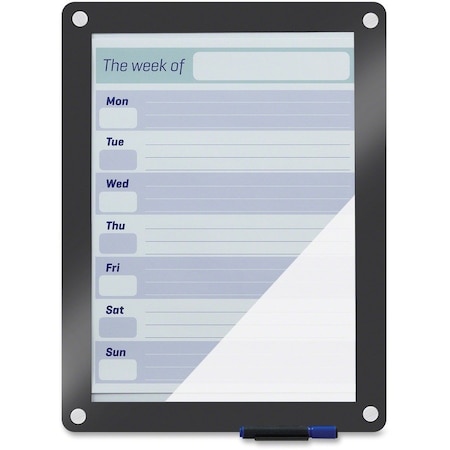 Iceberg Enterprise 31131 Clarity Custom Print Glass Dry Erase Board; 24.5 x 18.5 in. - Gray Frame 31131