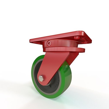 Hamilton Ergo-X2 Swivel Caster, 6" x 2" Duralast Polyurethane (95A) on Cast Iron Wheel S-ERGO-6DB