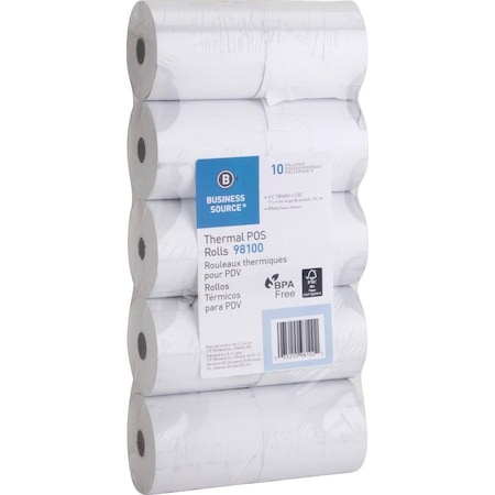 Business Source Paper Roll, 230 ft, White, PK2 BSN98100