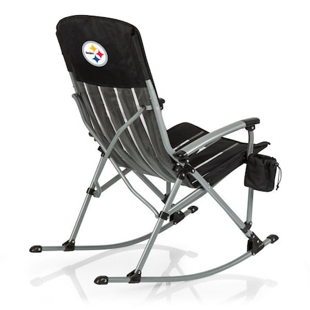 Picnic Time Family Of Brands Pittsburgh Steelers - Outdoor Rocking Camp Chair, (Black) 805-01-175-254-2