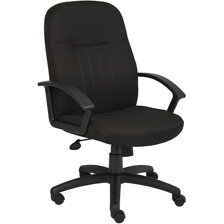 Boss Managers Chair, 27 in W 27" L 44" H, Loop, Fabric Seat B8306-BK
