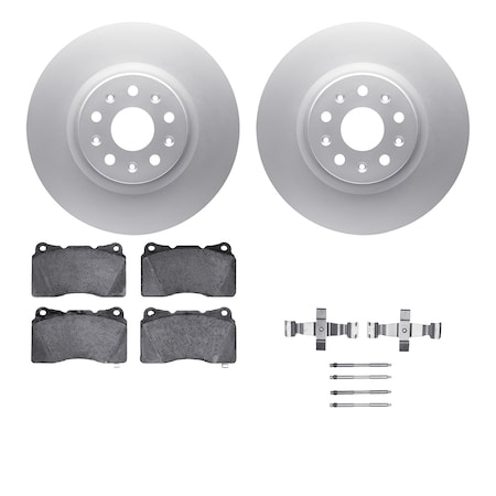 Dynamic Friction Co DFC GEOSPEC Coated Rotors with 5000 Brake Pads - Ceramic and Hardware 4512-46113