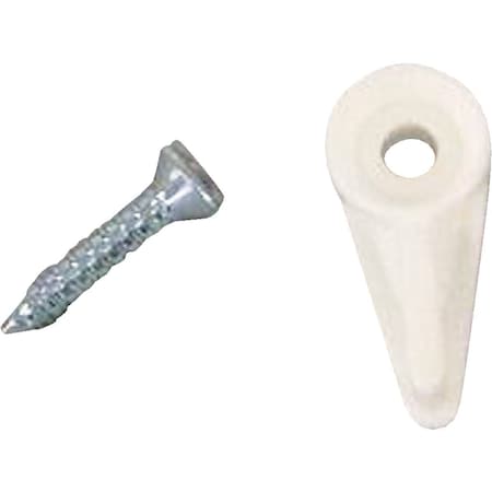 Us Hardware 5/32''x15/16'' Wht Storm & Screen Clip, 8 Count WP-9877C