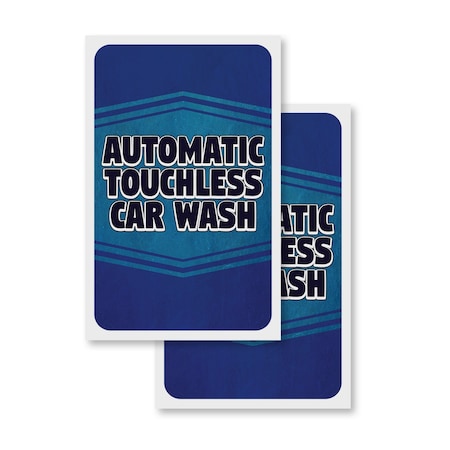 Signmission Automatic Touchless Car Wash, Vinyl Decals Only 24 Inch x 36 Inch, Vinyl Decal, 2PK DSB-2436-2PACK-30344