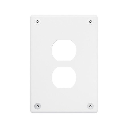 Legrand Wall Plate, 3.74" W, Steel, White WSP01D1PS
