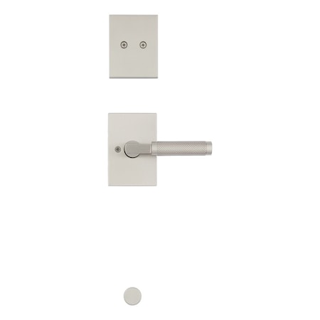Kwikset Dummy Interior Prava Lever Trim with Rectangular Rose Satin Nickel Finish 973PVLRCT-15