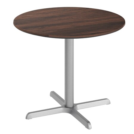 Flash Furniture Acadia 36 in Round Indoor Outdoor Tabletop, Dark Brown with TopGuard HPL, 30 in x 30 in ST-RD36-WBR-T3030S-GG
