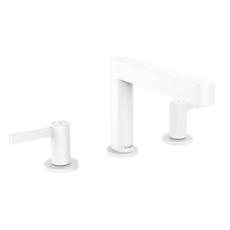 Hansgrohe Finoris Wide-spread Faucet 110 with Pop-up Drain, 1.2 GPM in Matte White 76033701