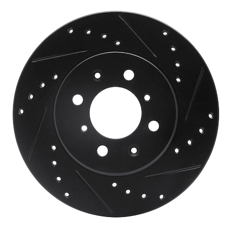 Dynamic Friction Co DFC Brake Rotor - Drilled and Slotted - Black 633-59038R