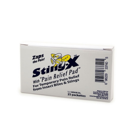 Aero Healthcare StingX Pain Relief Wipes, 25PK 33740