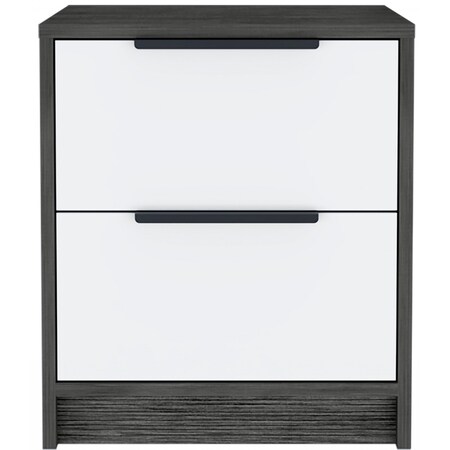Homeroots 19" Wood Two Drawer Nightstand 477899