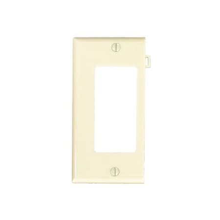 Leviton Decora Wallplate, Sectional, Gang 1, Ivory PSE26-I