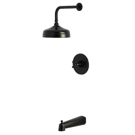 Kingston Brass Single-Handle Pressure Balanced Tub and Shower Faucet, Matte Black KB6330BX