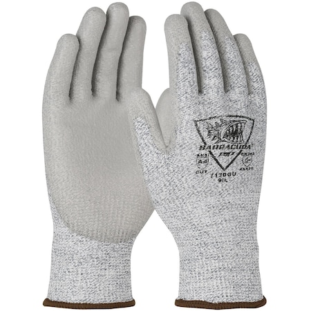 G-Tek Seamless Knit A4 Polykor Blended Glove with Polyurethane Coated Flat Grip on Palm & Fingers, 12PK 10533