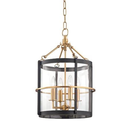 Hudson Valley Lighting Becki Owens X Ren 4 Light Lantern 13.75 In. Aged Old Bronze BKO200-AOB