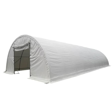 Mytee Products Hay Storage Building 20ft(W) x 30ft(L) x 12ft(H) Single Truss Hoop Shelter HSB-20-30-12