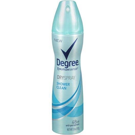 Degree MotionSense Shower Clean Antiperspirant Deodorant Dry Spray, 3.8 Ounce, 12PK 34308