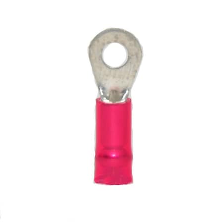 Hillsdale Terminal Ring Terminal, #6 Stud Size, 18 AWG, 600 V, Nylon Insulated, 500 PK 30020