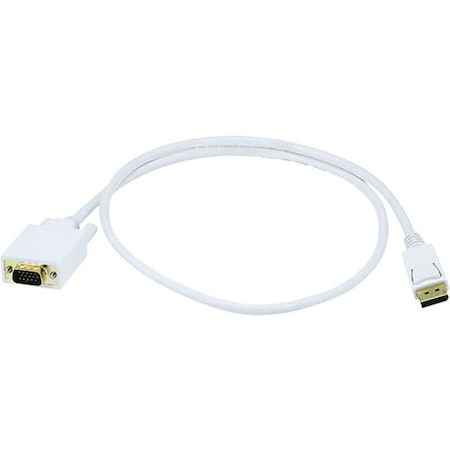 Monoprice CPU Cord, Displayport/VGA, 3ft, White 6018
