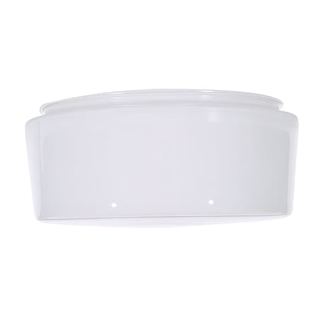 Satco 8 Inch White Drum Glass Shade 8-11/16 inch Dia 7-7/8 inch Fitter 4 inch Height Sprayed Inside White 50/335