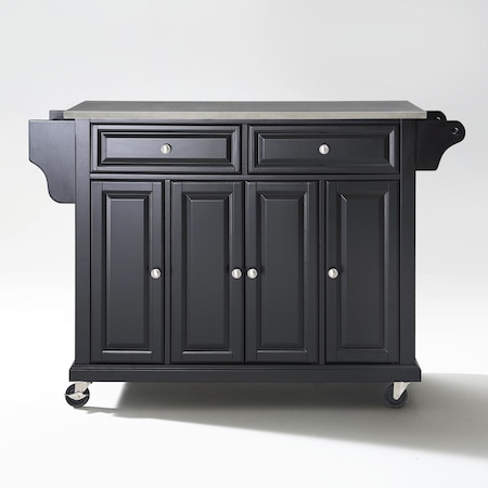 Crosley Full Size Stainless Steel Top Kitchen Cart KF30002EBK