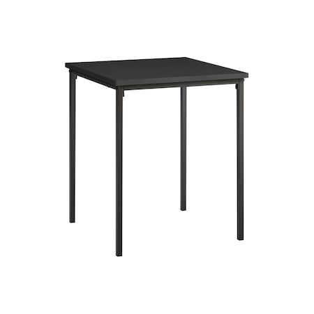Monarch Specialties Accent Table 22"H, Side Table, Nightstand, Square, Black Laminate, Black Metal, Modern I 3827